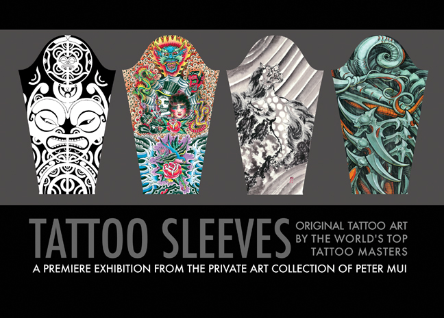 The exhibition entitled Tattoo Sleeves includes original tattoo art from 